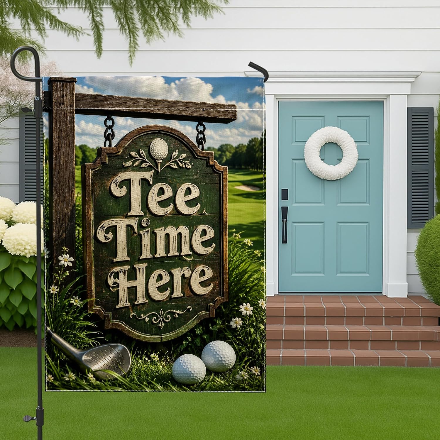 Golf Ball Garden Flag, Outdoor - Outdoor Sport Club ulasan dan harga