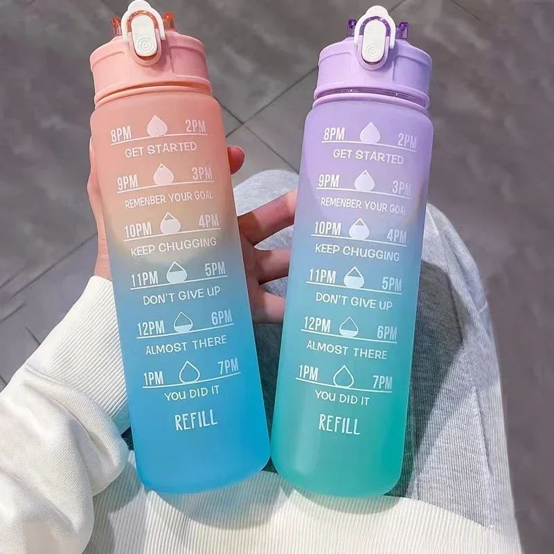 Sports Water Bottle with Time- - Outdoor Sports Adventure ulasan dan harga