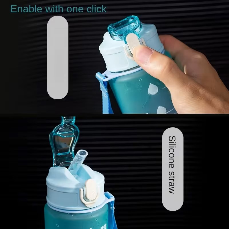 Sports Water Bottle with Time- - Outdoor Sports Adventure ulasan dan harga