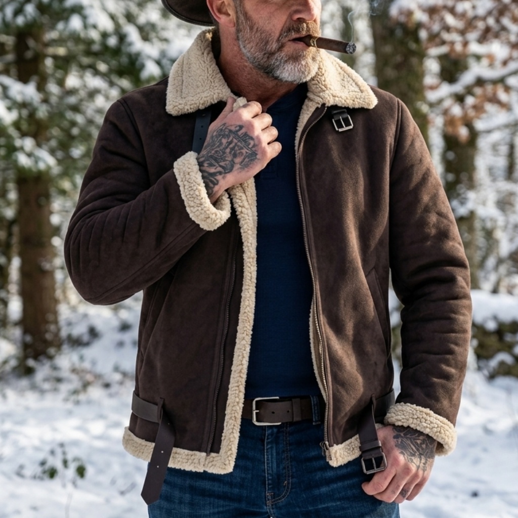 Men Winter Faux Suede Jacket F - Outdoor Sport Jacket ulasan dan harga