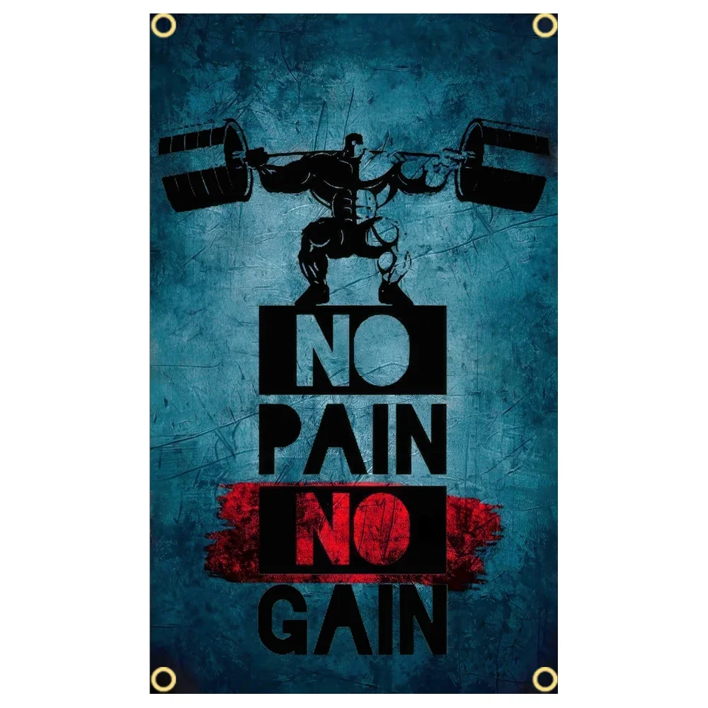 GYM Flag Message Signs Slogan  - Outdoor Sport Club ulasan dan harga