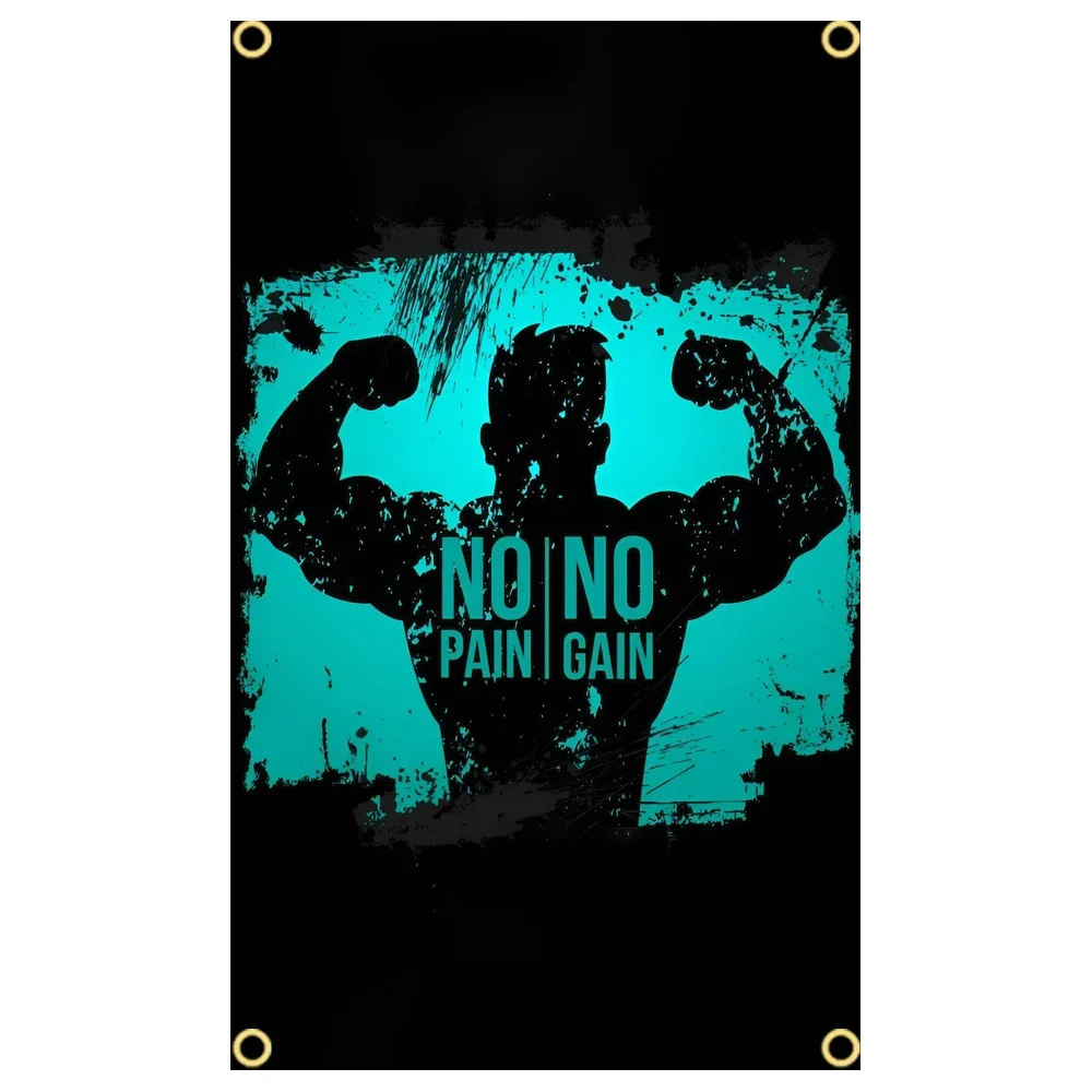 GYM Flag Message Signs Slogan  - Outdoor Sport Club ulasan dan harga